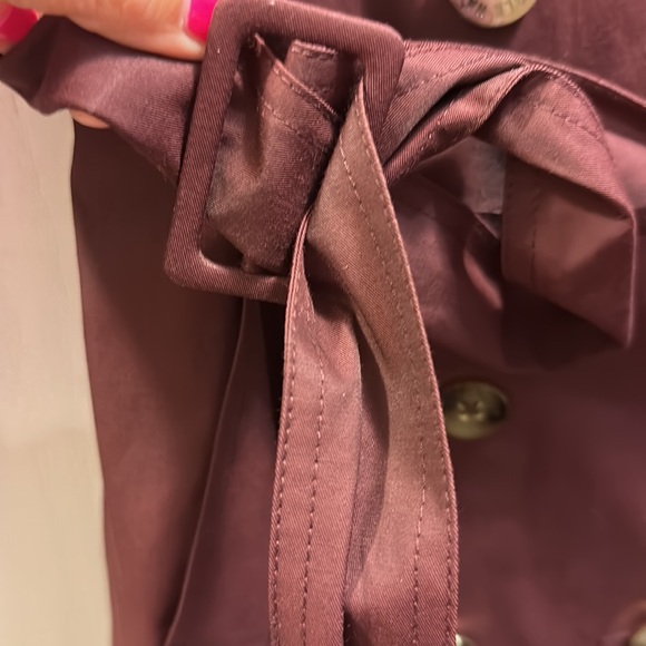 Cole Haan Signature Women’s Burgundy Belted Wrap Trench Coat. Size XL. - Picture 6 of 9